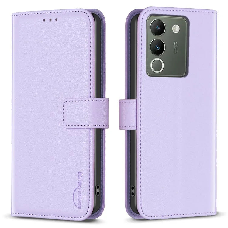 BINFEN COLOR BF17 For vivo Y200 (India) 5G Protective Case PU Leather Wallet Phone Cover