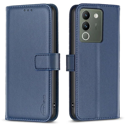 BINFEN COLOR BF17 For vivo Y200 (India) 5G Protective Case PU Leather Wallet Phone Cover