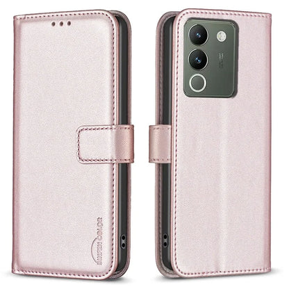 BINFEN COLOR BF17 For vivo Y200 (India) 5G Protective Case PU Leather Wallet Phone Cover