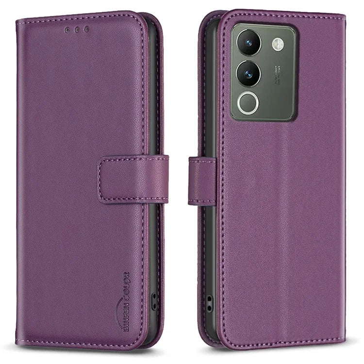 BINFEN COLOR BF17 For vivo Y200 (India) 5G Protective Case PU Leather Wallet Phone Cover