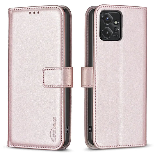 BINFEN COLOR BF17 For Motorola Moto G Power (2024) Case Anti-Drop Wallet Phone Case PU Leather Flip Cover