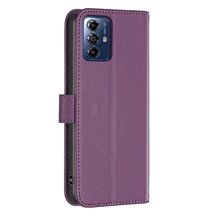 BINFEN COLOR BF17 For Motorola Moto G Play (2024) 4G Case PU Leather Flip Phone Cover with Wallet