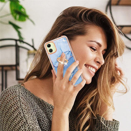 YB IMD Series-17 Style-E For Samsung Galaxy A05 4G IMD TPU Marble Pattern Cell Phone Case