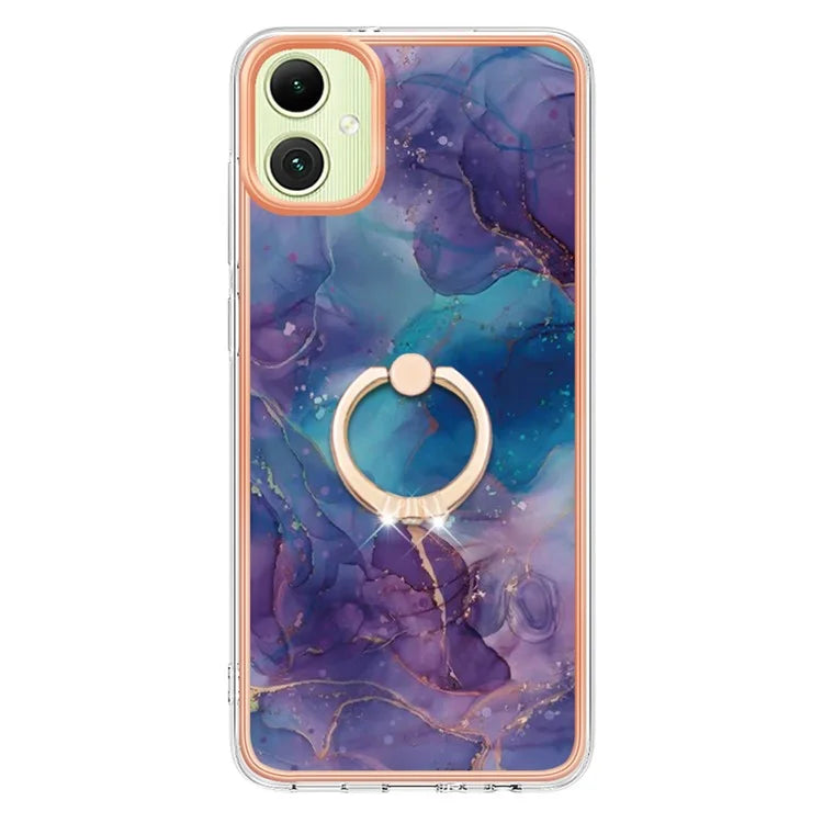 YB IMD Series-17 Style-E For Samsung Galaxy A05 4G IMD TPU Marble Pattern Cell Phone Case