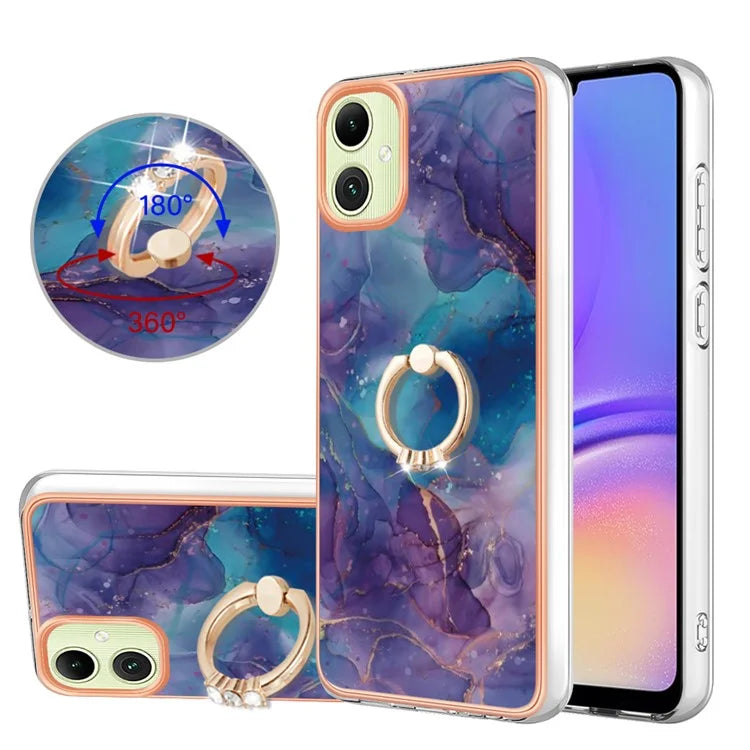 YB IMD Series-17 Style-E For Samsung Galaxy A05 4G IMD TPU Marble Pattern Cell Phone Case