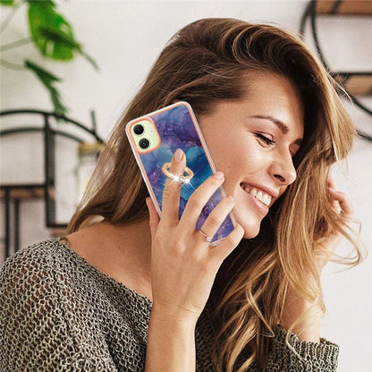 YB IMD Series-17 Style-E For Samsung Galaxy A05 4G IMD TPU Marble Pattern Cell Phone Case