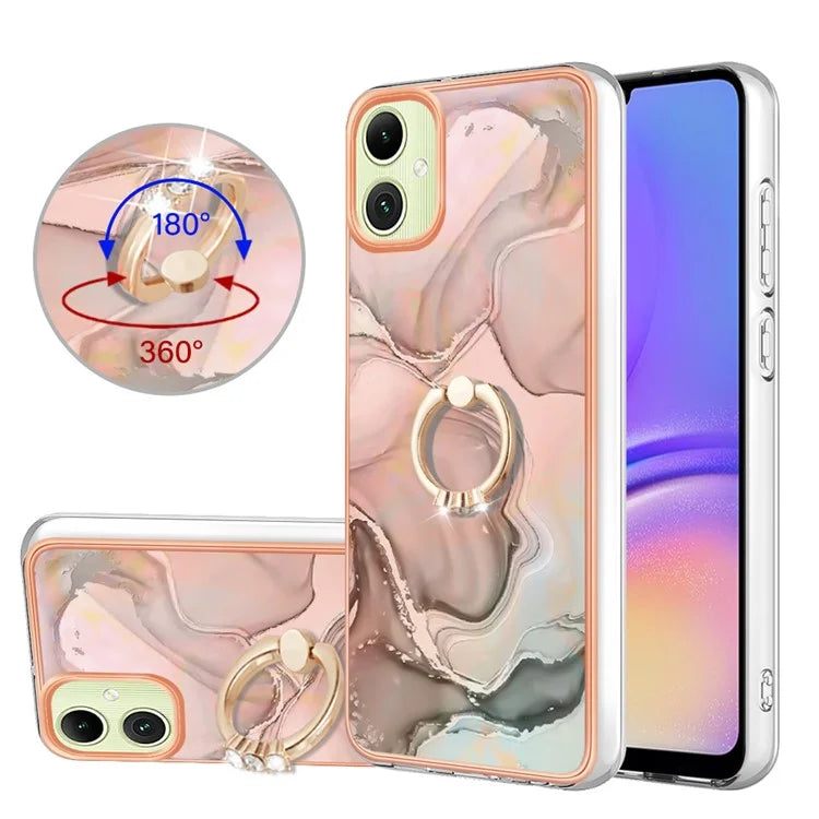 YB IMD Series-17 Style-E For Samsung Galaxy A05 4G IMD TPU Marble Pattern Cell Phone Case