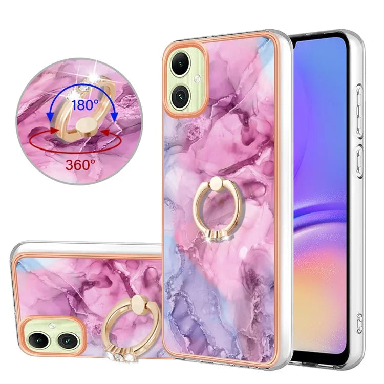 YB IMD Series-17 Style-E For Samsung Galaxy A05 4G IMD TPU Marble Pattern Cell Phone Case