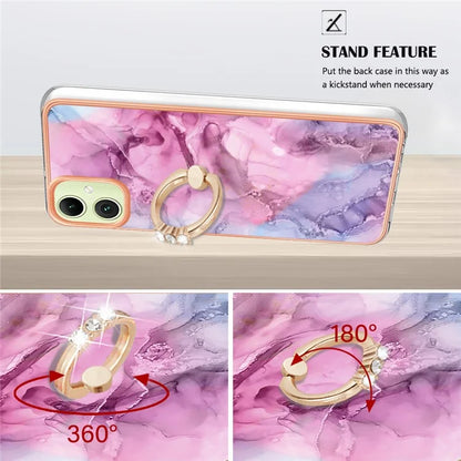 YB IMD Series-17 Style-E For Samsung Galaxy A05 4G IMD TPU Marble Pattern Cell Phone Case