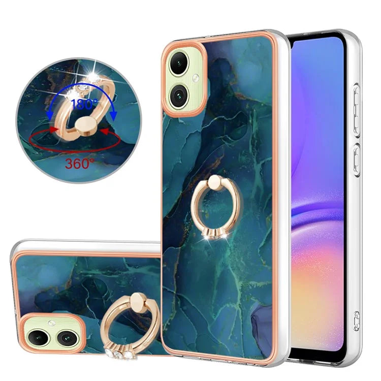 YB IMD Series-17 Style-E For Samsung Galaxy A05 4G IMD TPU Marble Pattern Cell Phone Case