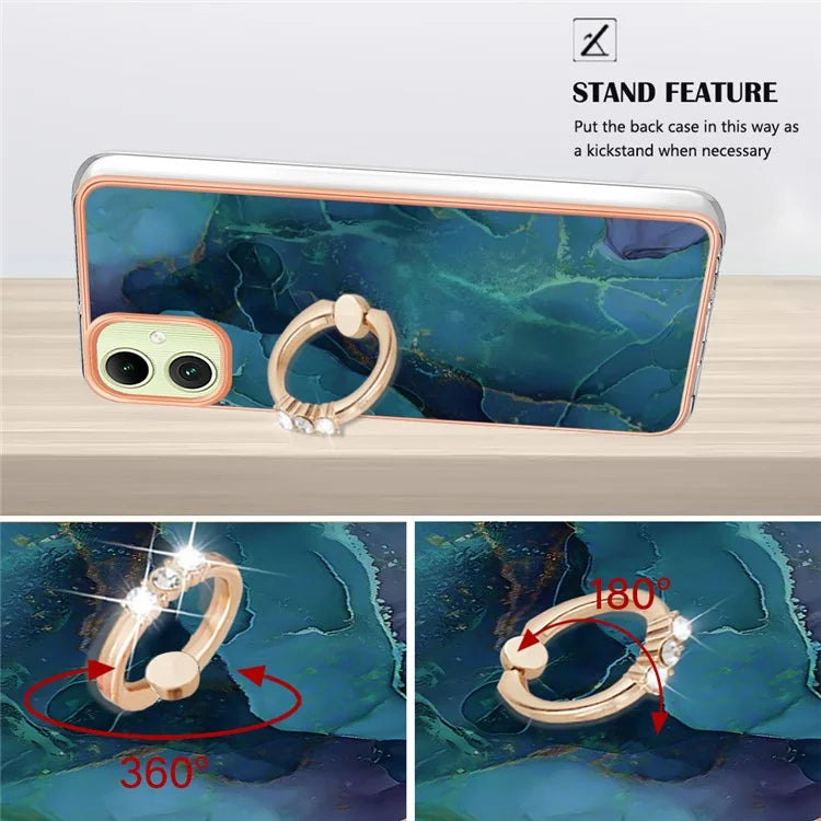 YB IMD Series-17 Style-E For Samsung Galaxy A05 4G IMD TPU Marble Pattern Cell Phone Case