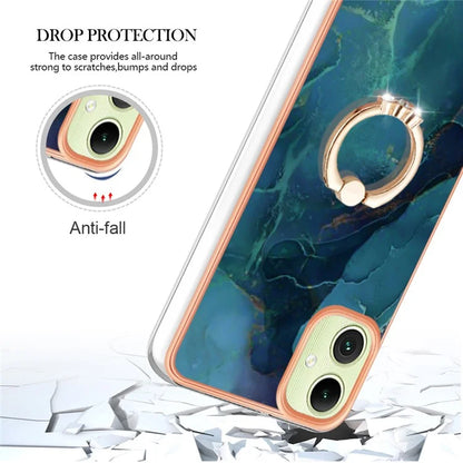 YB IMD Series-17 Style-E For Samsung Galaxy A05 4G IMD TPU Marble Pattern Cell Phone Case