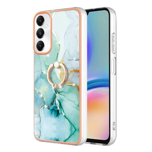 YB IMD Series-10 For Samsung Galaxy A05s 4G Cover IMD Marble TPU Ring Kickstand Phone Case