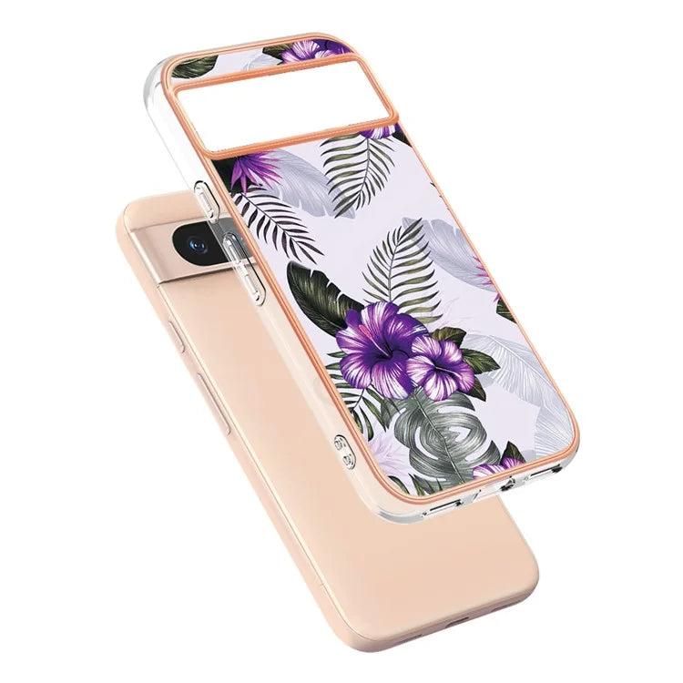 YB IMD Series-1 For Google Pixel 8a TPU Phone Case Electroplating Edge Shockproof Cover