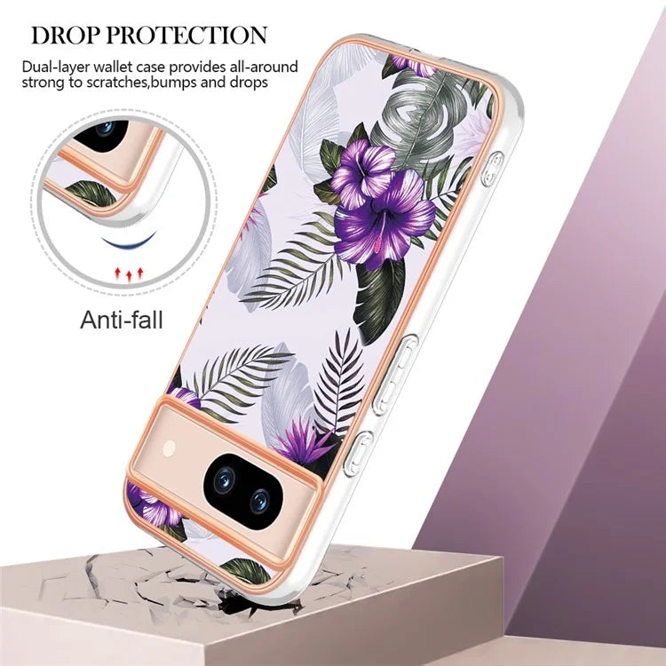 YB IMD Series-1 For Google Pixel 8a TPU Phone Case Electroplating Edge Shockproof Cover