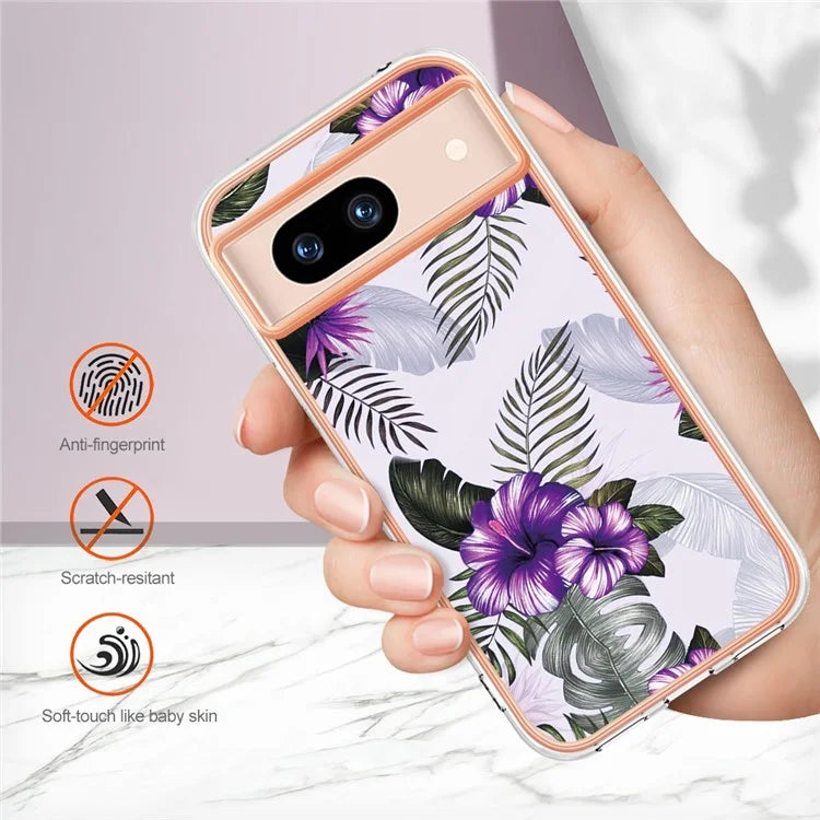 YB IMD Series-1 For Google Pixel 8a TPU Phone Case Electroplating Edge Shockproof Cover