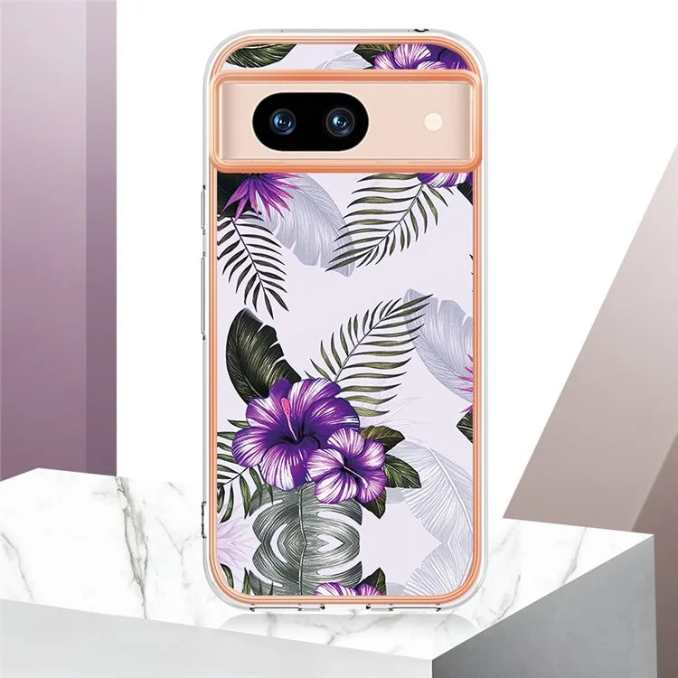 YB IMD Series-1 For Google Pixel 8a TPU Phone Case Electroplating Edge Shockproof Cover