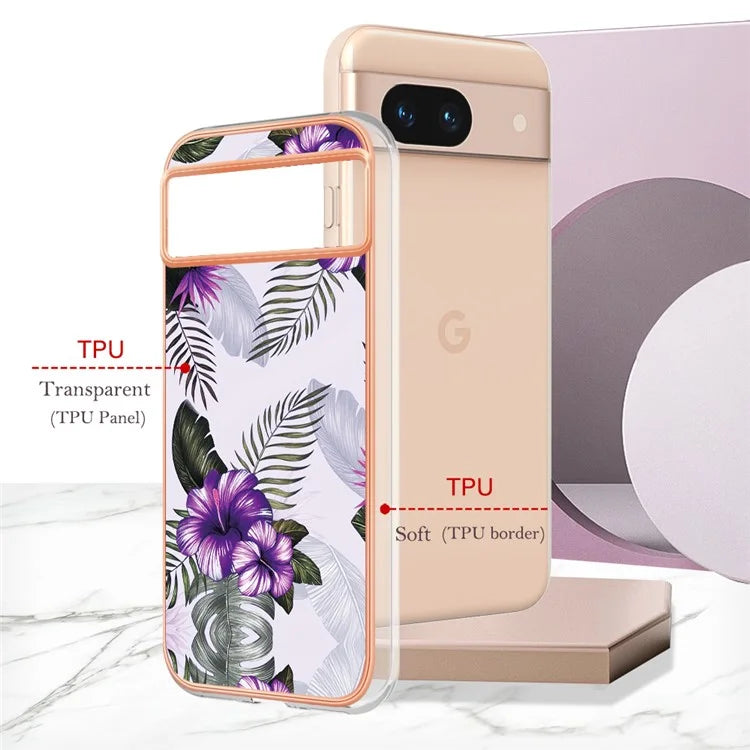 YB IMD Series-1 For Google Pixel 8a TPU Phone Case Electroplating Edge Shockproof Cover
