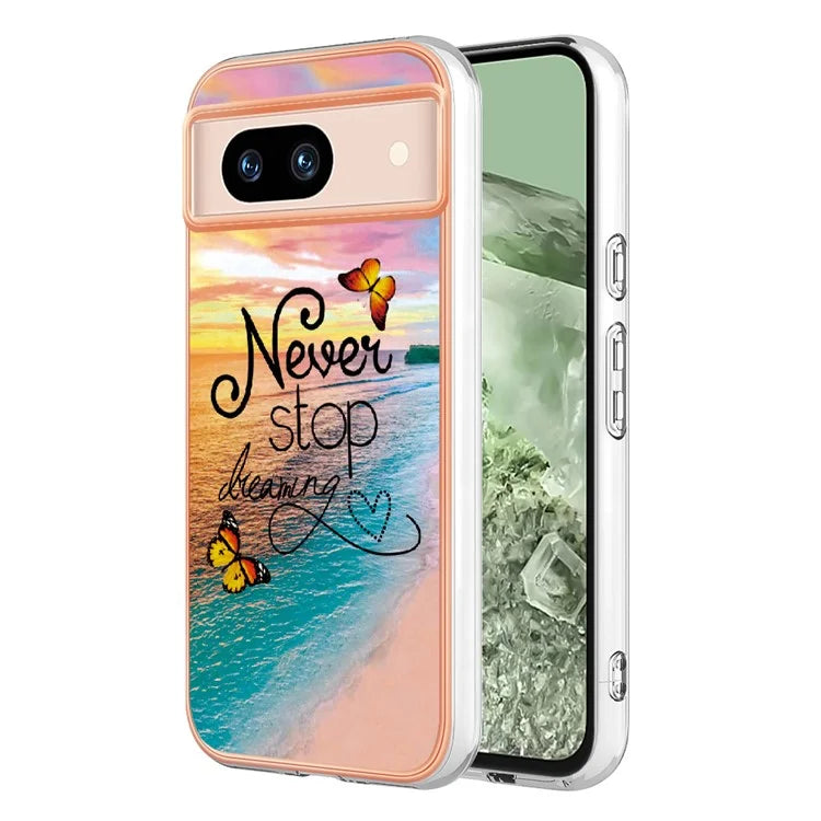 YB IMD Series-1 For Google Pixel 8a TPU Phone Case Electroplating Edge Shockproof Cover