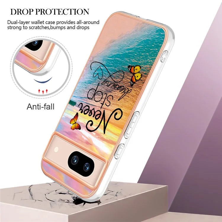 YB IMD Series-1 For Google Pixel 8a TPU Phone Case Electroplating Edge Shockproof Cover