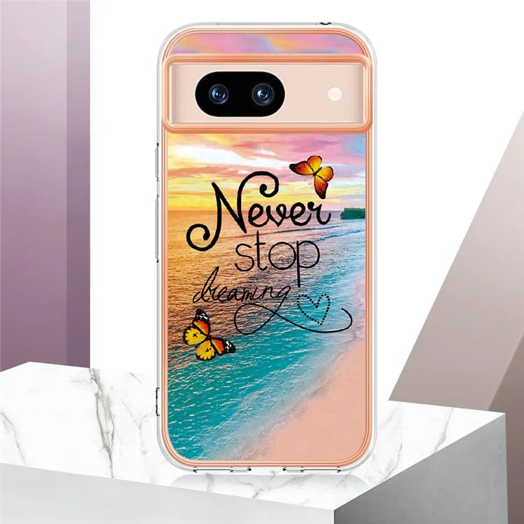 YB IMD Series-1 For Google Pixel 8a TPU Phone Case Electroplating Edge Shockproof Cover