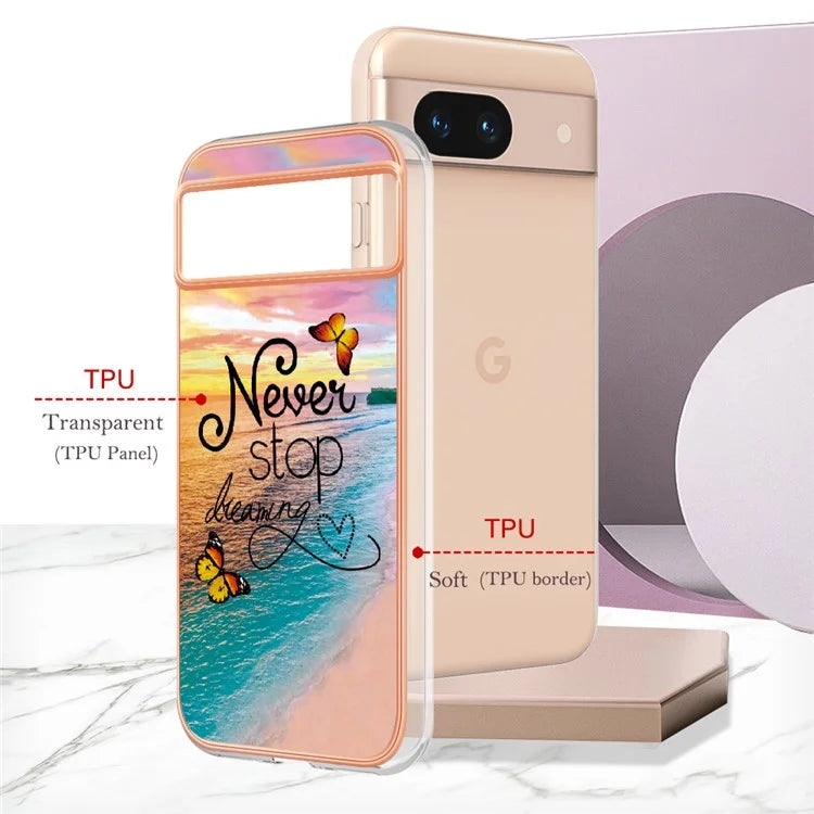 YB IMD Series-1 For Google Pixel 8a TPU Phone Case Electroplating Edge Shockproof Cover