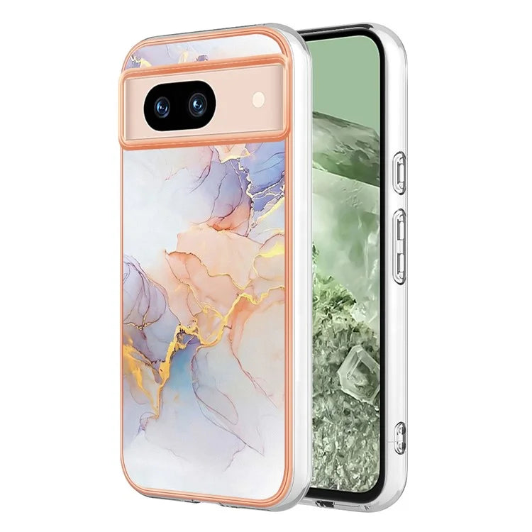 YB IMD Series-1 For Google Pixel 8a TPU Phone Case Electroplating Edge Shockproof Cover