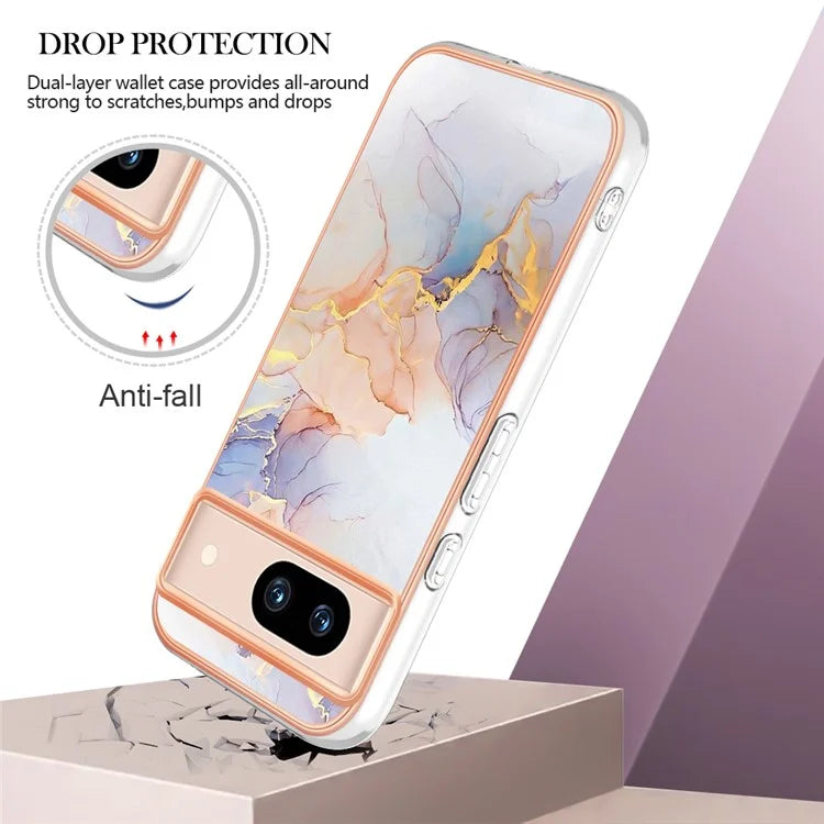 YB IMD Series-1 For Google Pixel 8a TPU Phone Case Electroplating Edge Shockproof Cover