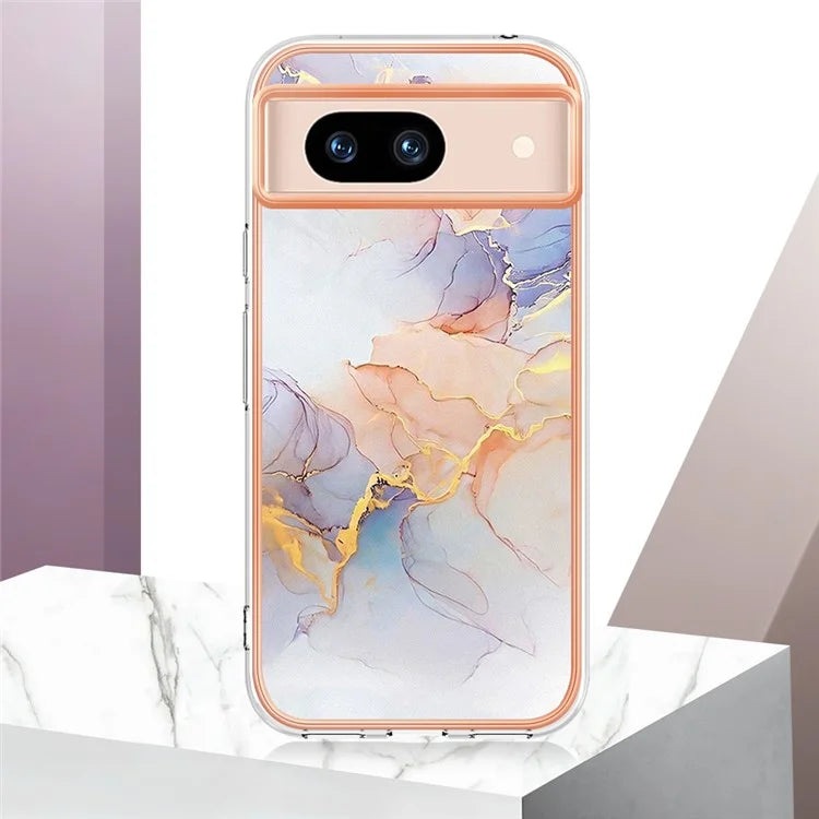 YB IMD Series-1 For Google Pixel 8a TPU Phone Case Electroplating Edge Shockproof Cover