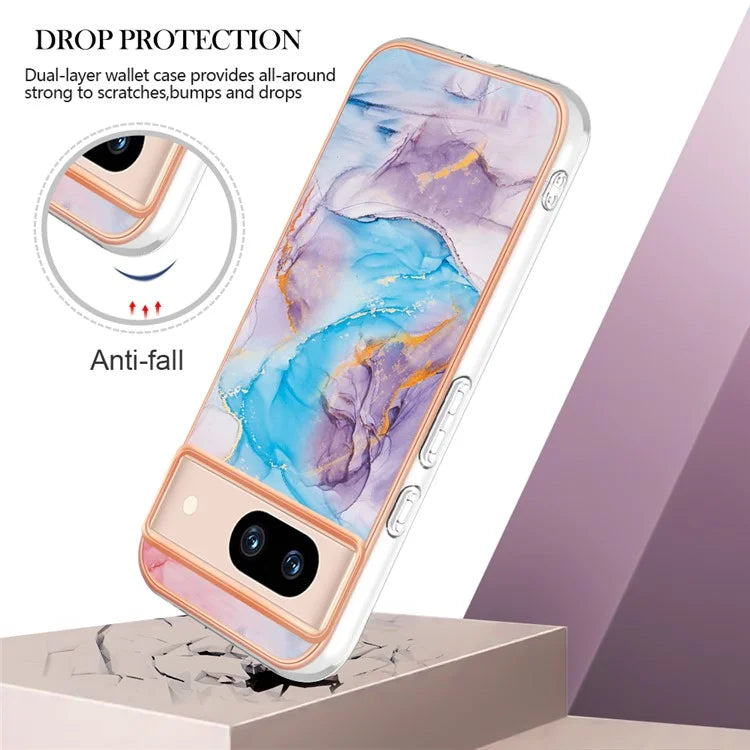 YB IMD Series-1 For Google Pixel 8a TPU Phone Case Electroplating Edge Shockproof Cover