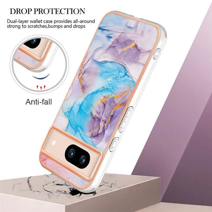 YB IMD Series-1 For Google Pixel 8a TPU Phone Case Electroplating Edge Shockproof Cover
