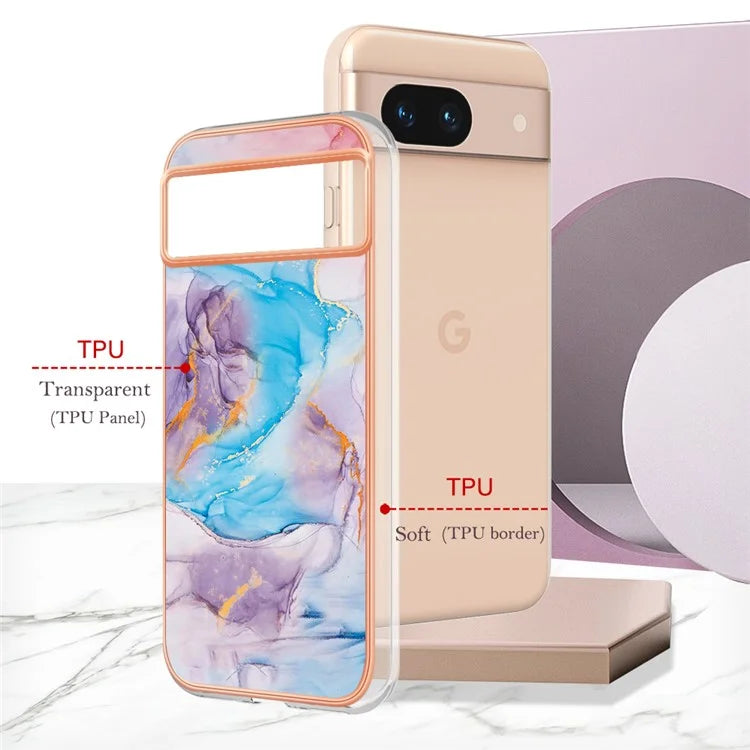 YB IMD Series-1 For Google Pixel 8a TPU Phone Case Electroplating Edge Shockproof Cover