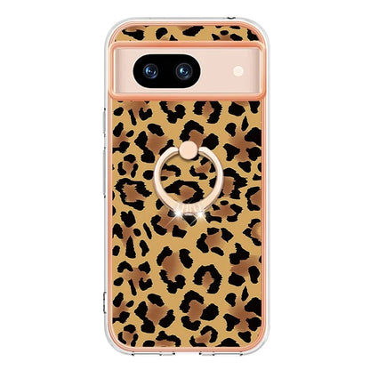 YB IMD Series-20 Style D for Google Pixel 8a Soft TPU Plating Case Kickstand Phone Cover