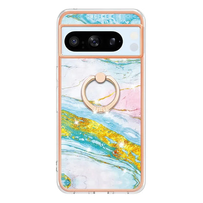 YB IMD Series-10 For Google Pixel 8 Pro Cell Phone Cases TPU IMD Cover with Ring Kickstand