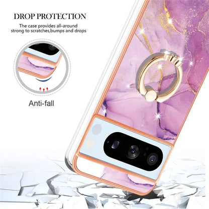 YB IMD Series-10 For Google Pixel 8 Pro Cell Phone Cases TPU IMD Cover with Ring Kickstand
