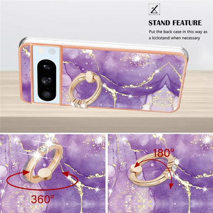 YB IMD Series-10 For Google Pixel 8 Pro Cell Phone Cases TPU IMD Cover with Ring Kickstand