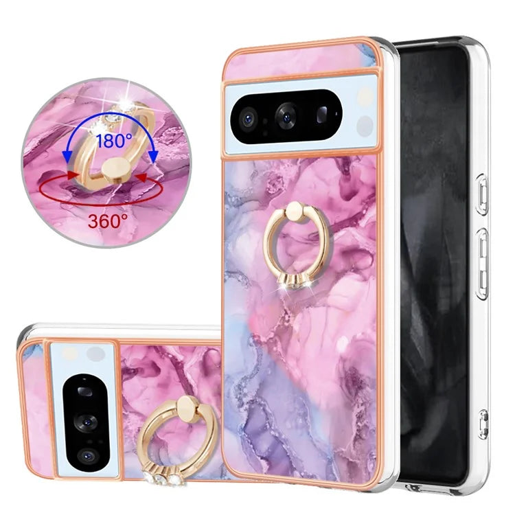 YB IMD Series-17 Style-E For Google Pixel 8 Pro Cover Marble Pattern IMD TPU Cell Phone Case