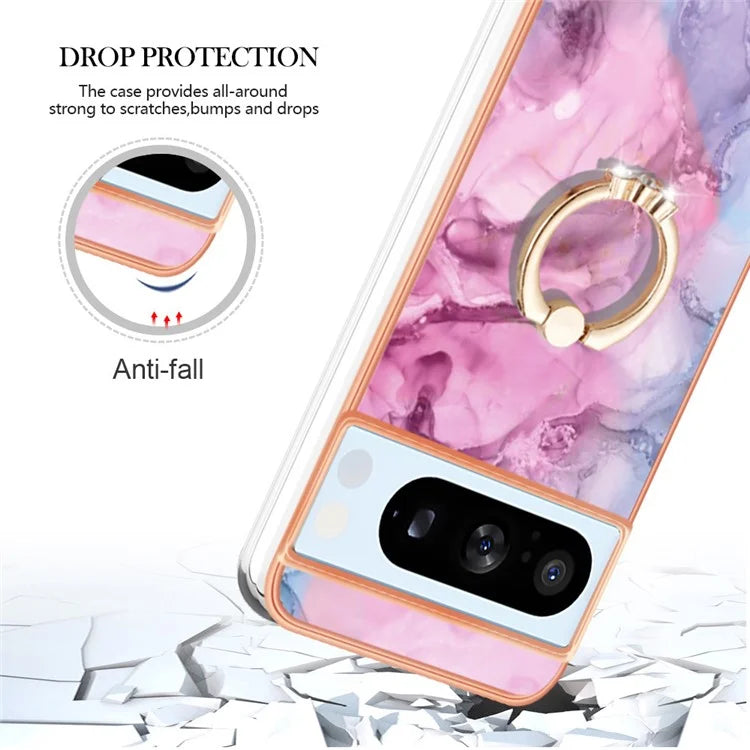 YB IMD Series-17 Style-E For Google Pixel 8 Pro Cover Marble Pattern IMD TPU Cell Phone Case