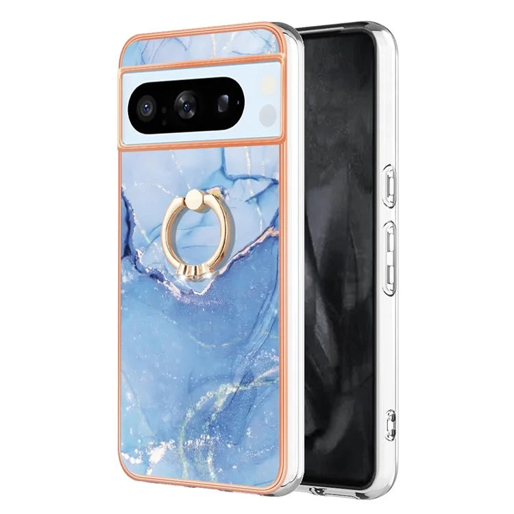 YB IMD Series-17 Style-E For Google Pixel 8 Pro Cover Marble Pattern IMD TPU Cell Phone Case