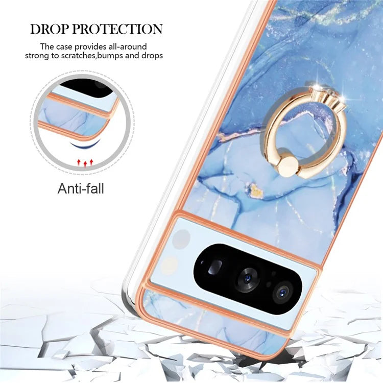 YB IMD Series-17 Style-E For Google Pixel 8 Pro Cover Marble Pattern IMD TPU Cell Phone Case