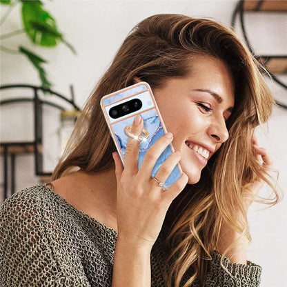 YB IMD Series-17 Style-E For Google Pixel 8 Pro Cover Marble Pattern IMD TPU Cell Phone Case