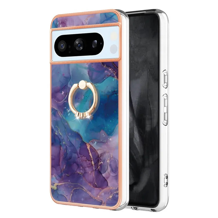 YB IMD Series-17 Style-E For Google Pixel 8 Pro Cover Marble Pattern IMD TPU Cell Phone Case