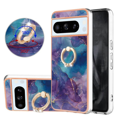 YB IMD Series-17 Style-E For Google Pixel 8 Pro Cover Marble Pattern IMD TPU Cell Phone Case