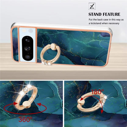 YB IMD Series-17 Style-E For Google Pixel 8 Pro Cover Marble Pattern IMD TPU Cell Phone Case