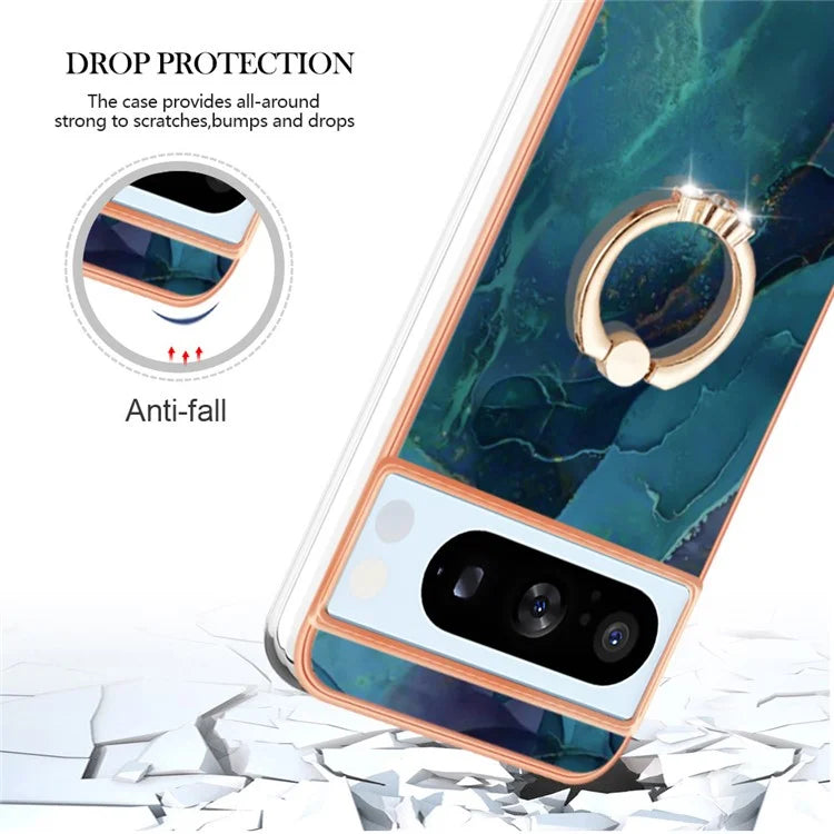YB IMD Series-17 Style-E For Google Pixel 8 Pro Cover Marble Pattern IMD TPU Cell Phone Case