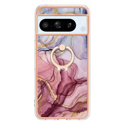 YB IMD Series-17 Style-E For Google Pixel 8 Pro Cover Marble Pattern IMD TPU Cell Phone Case Gold