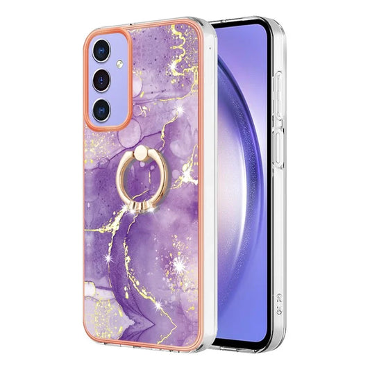 YB IMD Series-10 For Samsung Galaxy A15 5G TPU Phone Case Marble Pattern Kickstand Cover