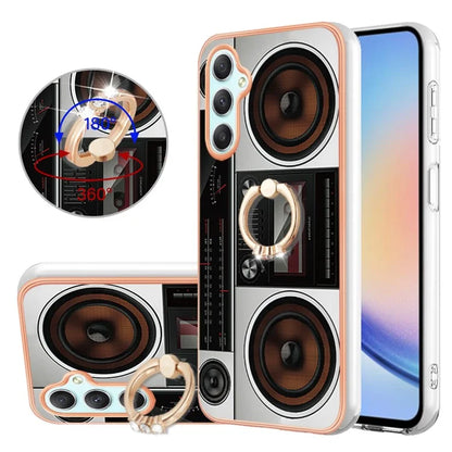 YB IMD Series-20 Style D for Samsung Galaxy A25 5G (Global) (161.0 x 76.5 x 8.3mm) Phone Case Ring Kickstand Phone Cover