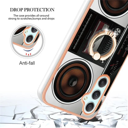 YB IMD Series-20 Style D for Samsung Galaxy A25 5G (Global) (161.0 x 76.5 x 8.3mm) Phone Case Ring Kickstand Phone Cover