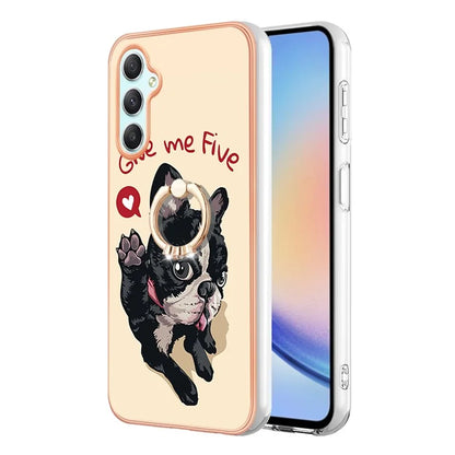 YB IMD Series-20 Style D for Samsung Galaxy A25 5G (Global) (161.0 x 76.5 x 8.3mm) Phone Case Ring Kickstand Phone Cover